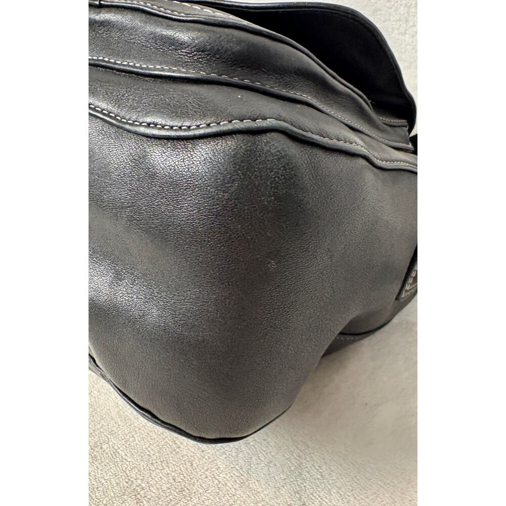 Coach Vintage Chelsea Black Leather Turnlock Satchel with Elegant Charm - Picture 7 of 16